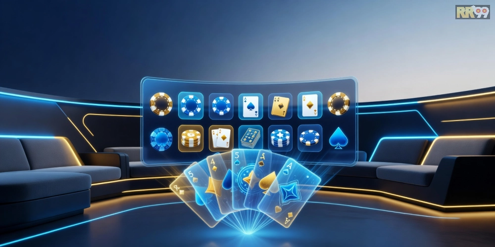 Hình ảnh minh họa các tựa game bài đổi thưởng phổ biến trên nền tảng RR99 với giao diện hiện đại