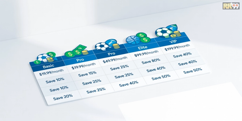 Bảng giá chi tiết các gói dịch vụ 24h thể thao rr99 năm 2025