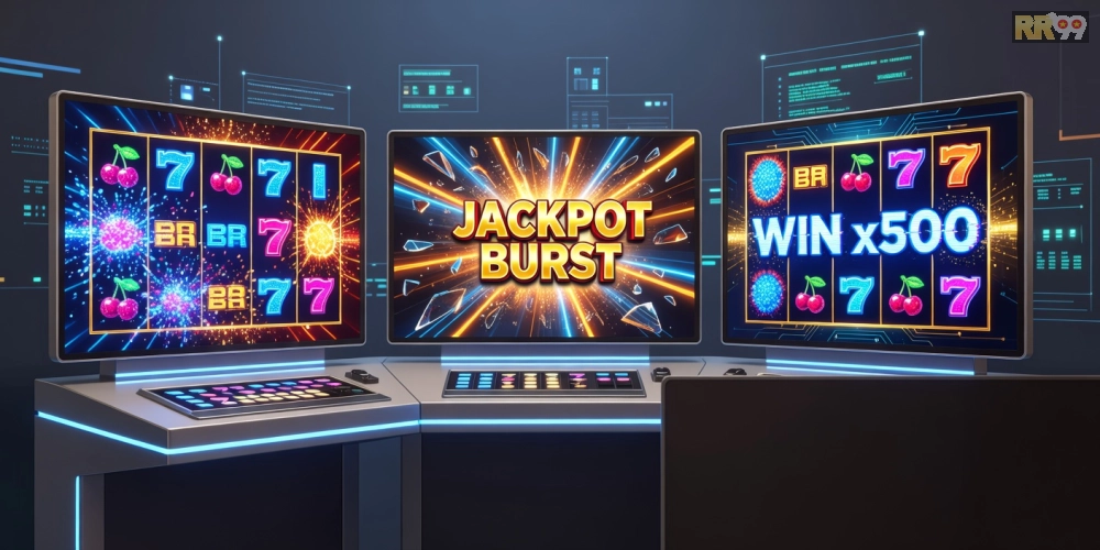 Hình ảnh giao diện chơi nổ hũ trên SlotRR99 Pro với hiệu ứng jackpot