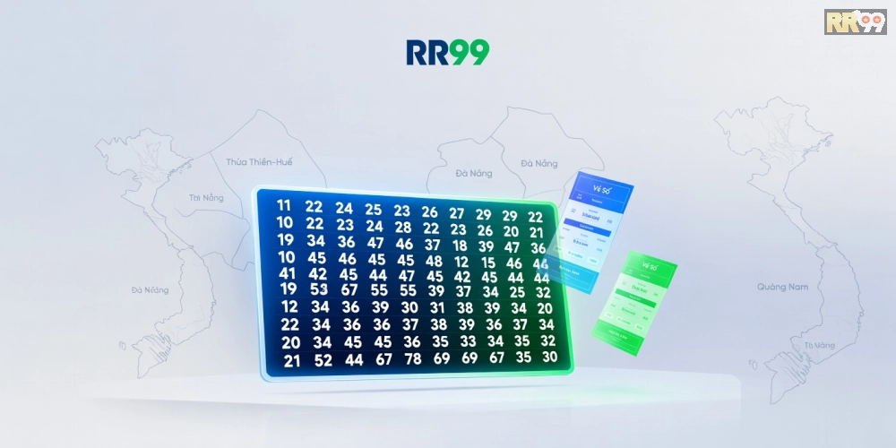 Minh họa khái niệm xổ số miền trung hôm nay rr99 với giao diện hiện đại và kết quả trực tiếp